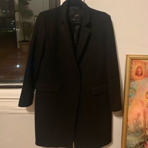 Zara Basic Outerwear Dark navy blue coat M